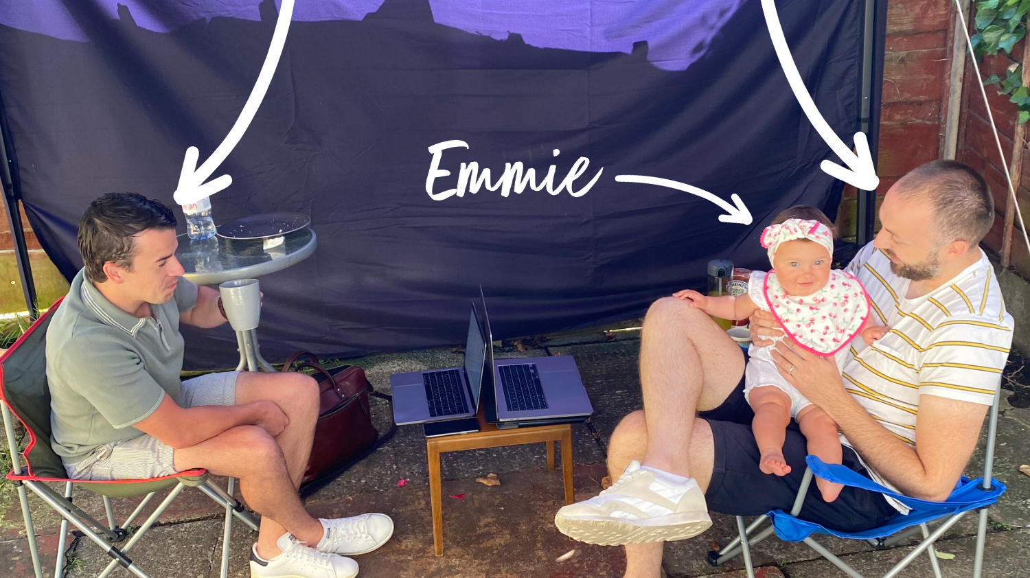 The GrowGrows Team where we started in the back garden | Bamboo Baby Sleepwear - GrowGrows