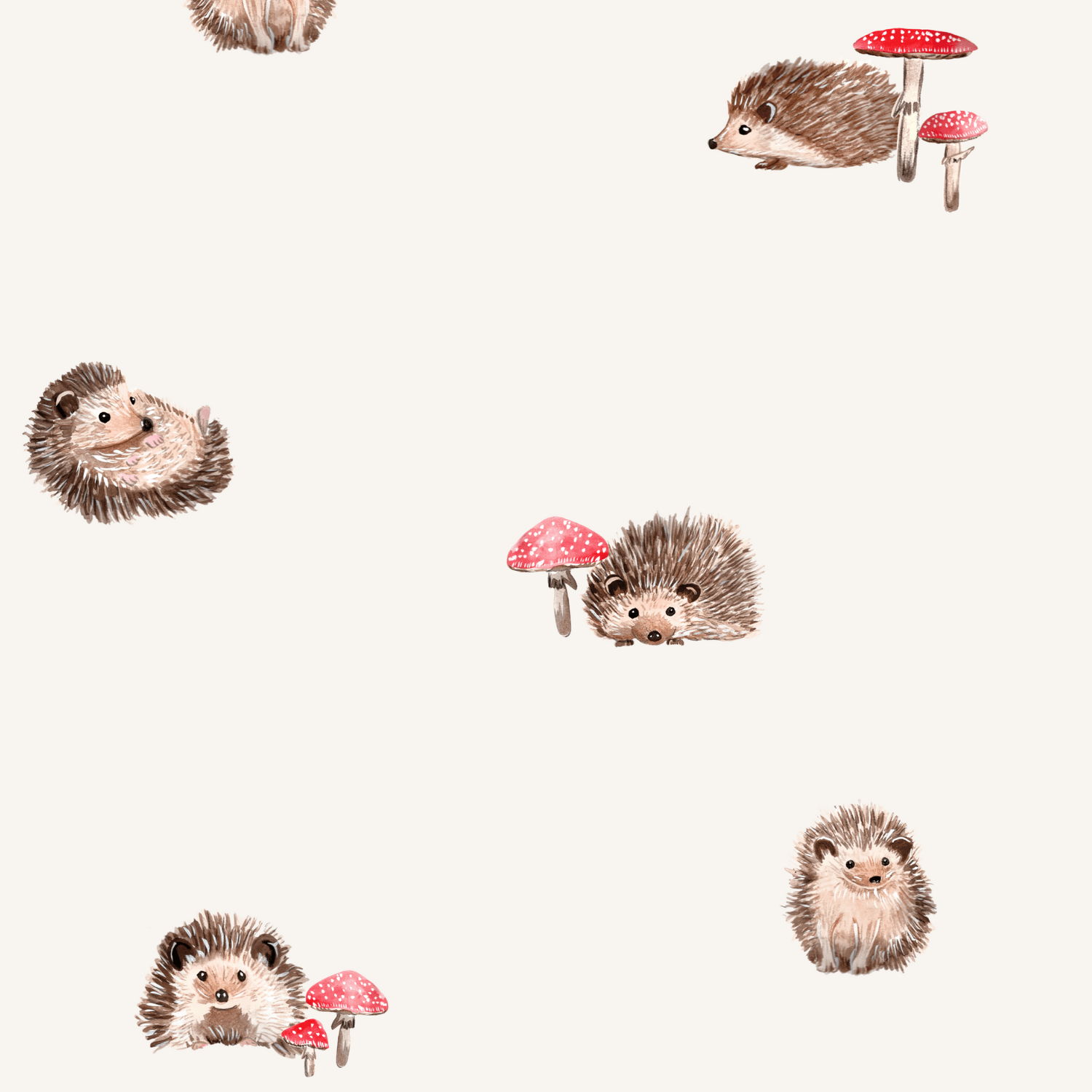 CHappy Hedgehogs Sleepsuit with close up of the hedgehog print made from bamboo and organic cotton from GrowGrows