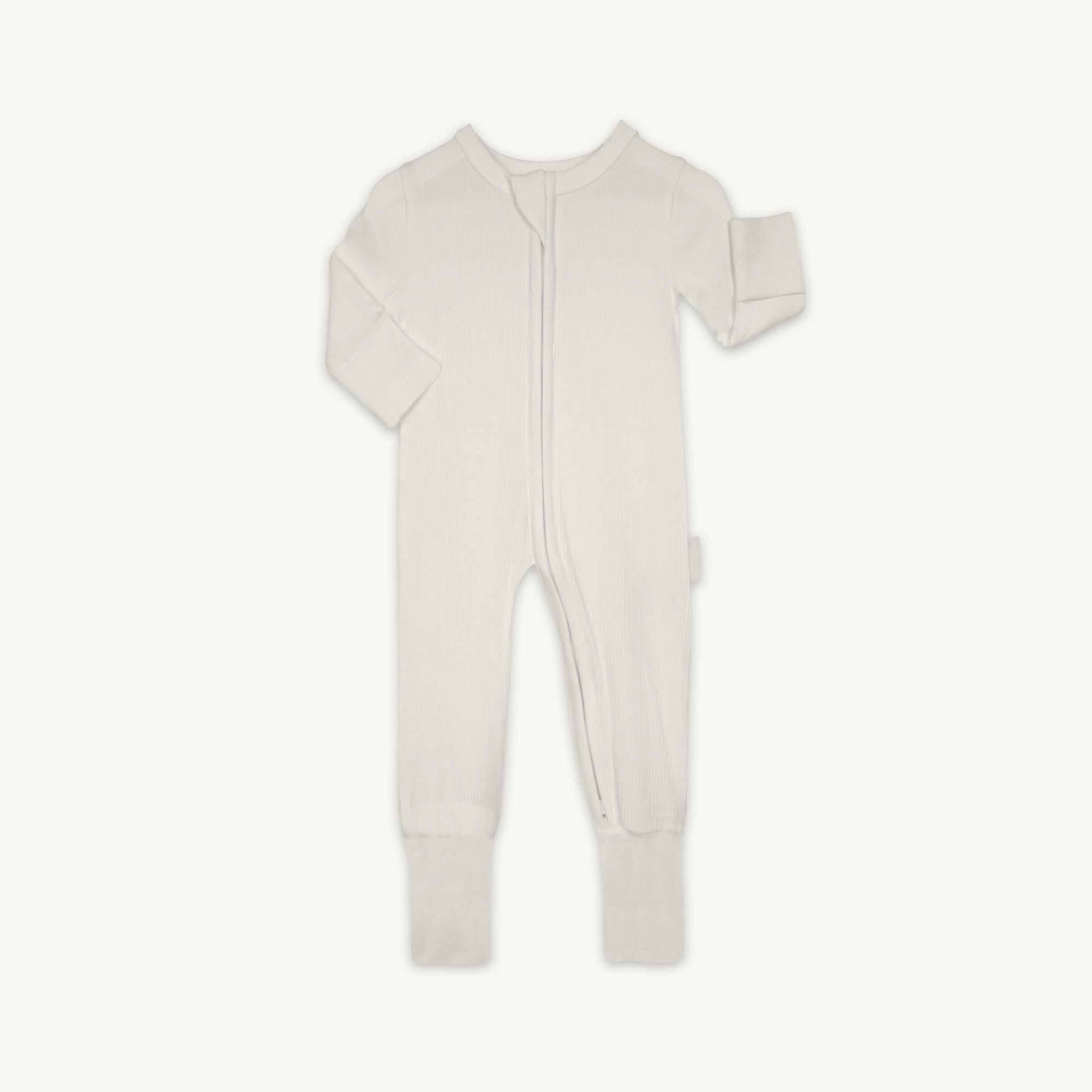 Cashmere Ribbed Sleepsuit made from bamboo and organic cotton from GrowGrows on white background