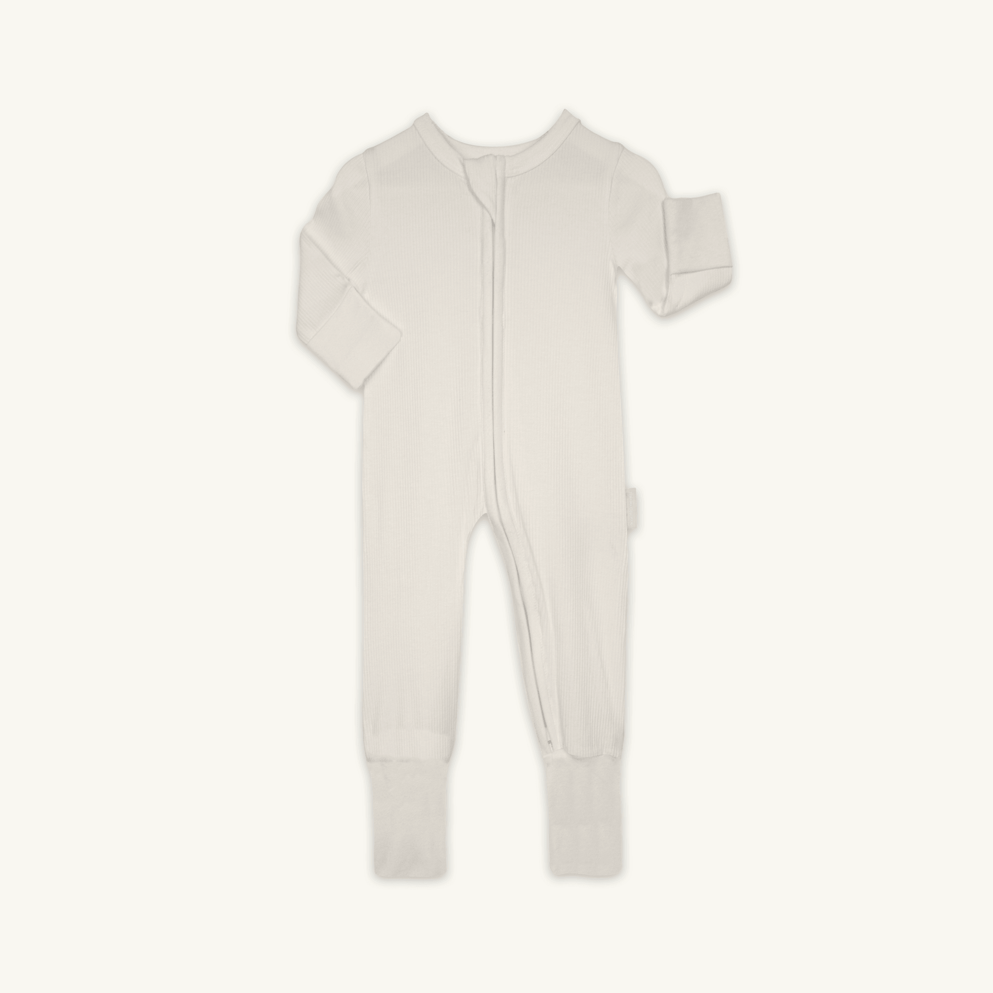 Cashmere Ribbed Sleepsuit made from bamboo and organic cotton from GrowGrows on white background