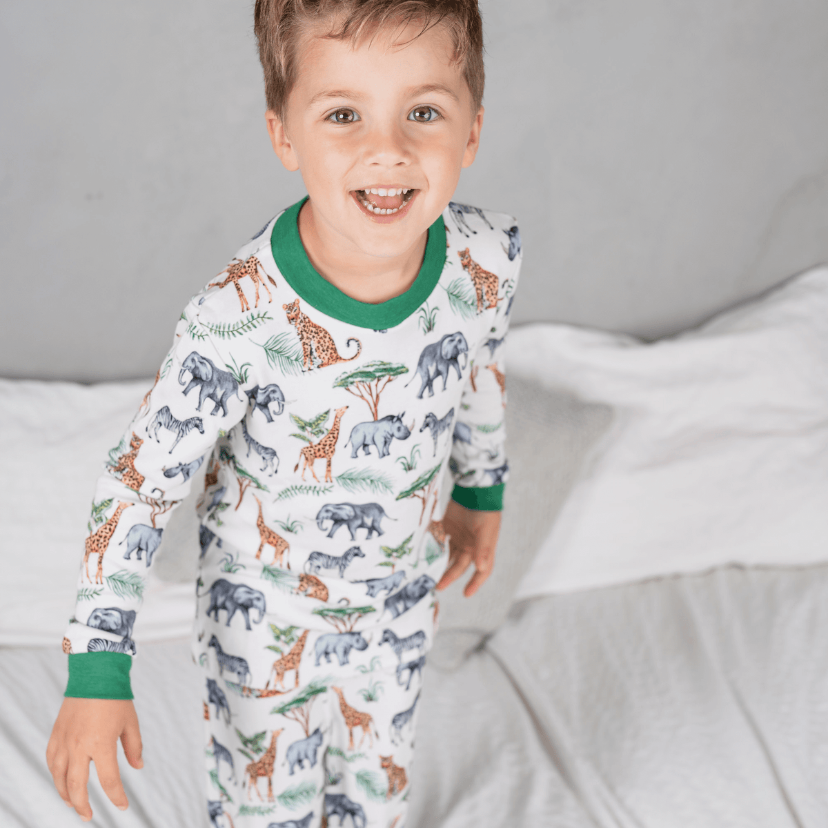 Baby & Children's Super Soft Bamboo & Organic Cotton Pyjamas - Safari ...