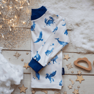 Folded Cosmic Constellations Pyjamas with celestial star print made from bamboo and organic cotton from GrowGrows