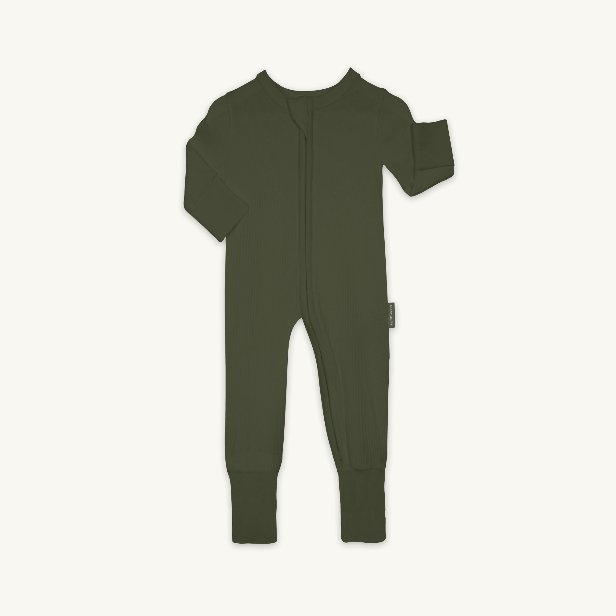 GrowGrows Forest Ribbed Sleepsuit